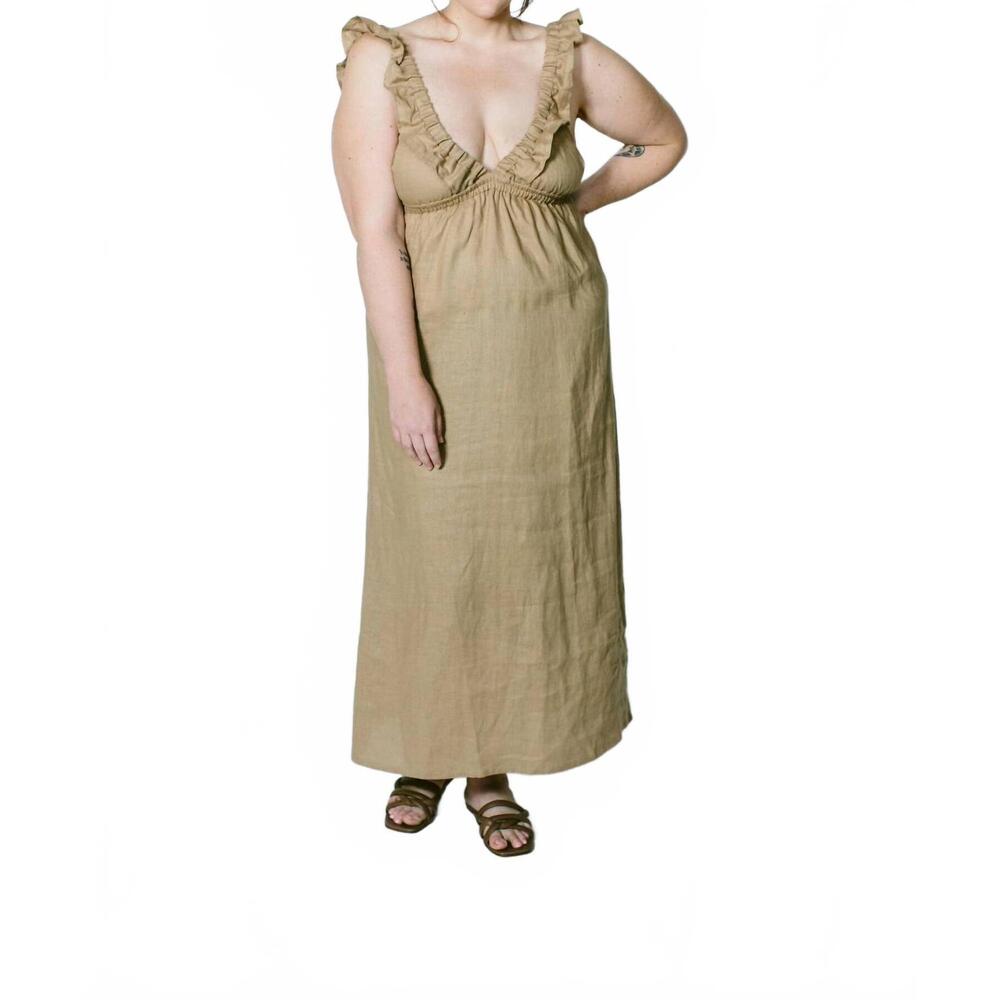NEW HARLY JAE milos maxi dress in taupe
